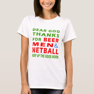 Camiseta Caros obrigados do deus para homens e Netball da