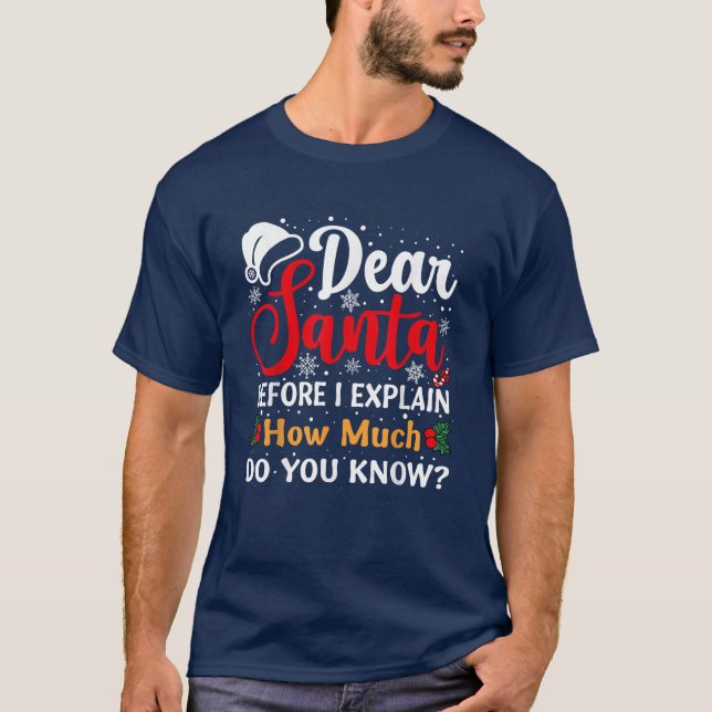 Camiseta Caros Papais noeis Antes De Explicar Quanto Vocês  (Frente)