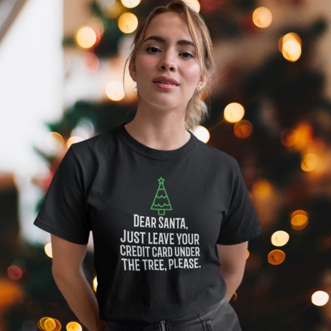 Camiseta Caros Papais noeis Cartões De Crédito Em Texto De  (Criador carregado)