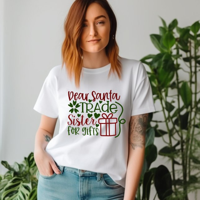 Camiseta Caros Papais noeis Comercializam Irmã para Present (Criador carregado)