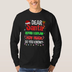 Camiseta Caros Papais noeis De Natal Antes De Explicar Quan