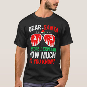 Camiseta Caros Papais noeis De Natal Antes De Explicar Quan