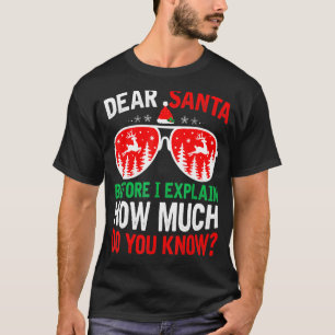 Camiseta Caros Papais noeis De Natal Antes De Explicar Quan