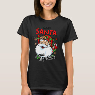 Camiseta Caros Papais noeis de Natal Eu Posso Explicar Papa