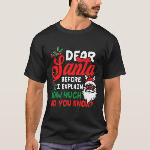 Camiseta Caros Papais noeis De Natal Eu Posso Explicar Quan