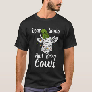 Camiseta Caros Papais noeis De Natal Tragam Vacas Engraçada