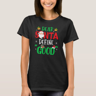 Camiseta Caros Papais noeis Definem Bom Natal Crianças Raio