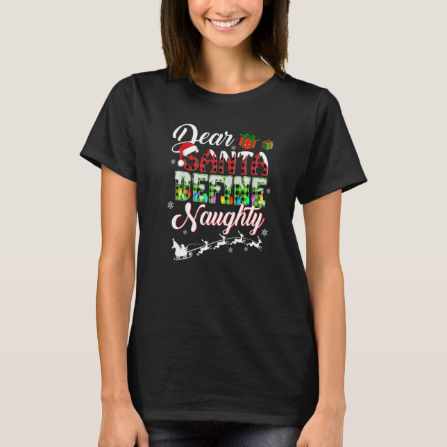 Camiseta Caros Papais noeis Definem o Chapéu de Natal da Xa (Frente)