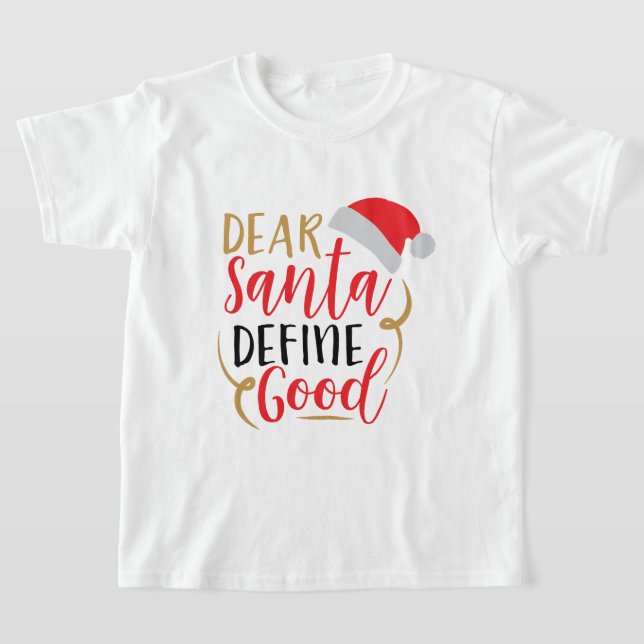Camiseta Caros Papais noeis. Definir bom Natal (Postura )