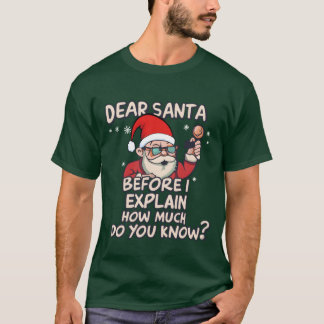 Camiseta Caros Papais noeis do Xmas antes que eu explique q