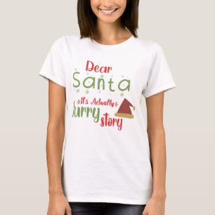 Camiseta Caros Papais noeis É Na Verdade Um Feliz Natal Xma