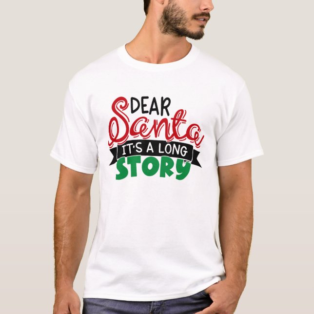 Camiseta Caros Papais noeis É um Natal Engraçado (Frente)
