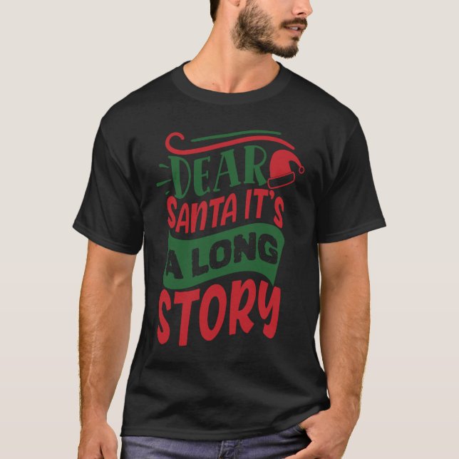 Camiseta Caros Papais noeis, é uma longa história (Frente)