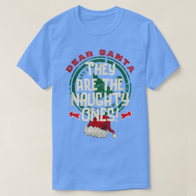 Camiseta Caros Papais noeis Eles São Os Malditos Da Família (Frente do Design)