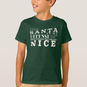 Camiseta Caros Papais noeis, Em Minha Defesa, Engraçados C
