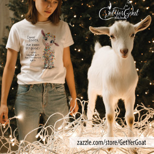 Camiseta Caros Papais noeis Engraçados Caprinos De Natal