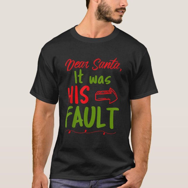 Camiseta Caros Papais noeis Engraçados Feliz Natal Feliz Fa (Frente)
