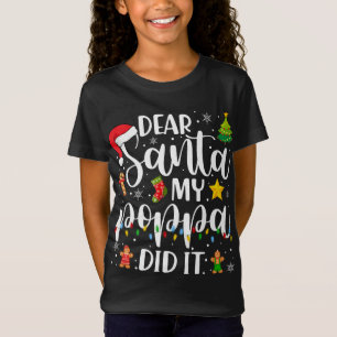 Camiseta Caros Papais noeis Engraçados Meu Pai Fez Isso Fam