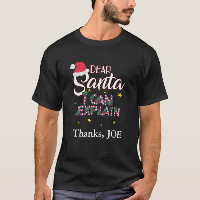 Camiseta Caros Papais noeis Engraçados, posso explicar a ca (Frente)