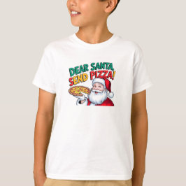 Camiseta Caros Papais noeis enviam pizza este Natal
