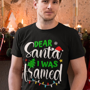 Camiseta Caros Papais noeis, Eu Fui Enquadrada De Feliz Nat