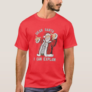 Camiseta Caros Papais noeis Eu Posso Explicar A Hol De Nata