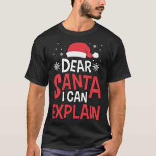 Camiseta Caros Papais noeis Eu Posso Explicar Crianças Idos