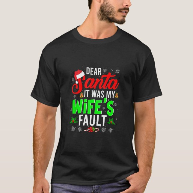 Camiseta Caros Papais noeis, foi a família de Natal falsa d (Frente)
