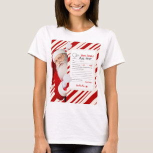 Camiseta Caros Papais noeis - Letra de Natal Red Candy Stri