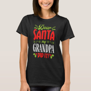 Camiseta Caros Papais noeis, Meu Avô Dita A Família Corresp