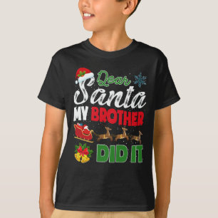 Camiseta Caros Papais noeis, Meu Irmão Fez Um Natal Malvado