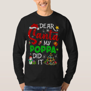 Camiseta Caros Papais noeis, Meu Pai Fez Coragem De Natal