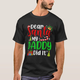 Camiseta Caros Papais noeis Meu Pai Fez Férias De Natal Eng