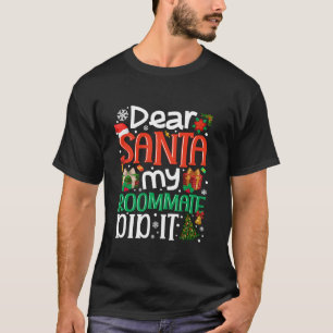 Camiseta Caros Papais noeis, Minha Colega De Quarto Fez A F