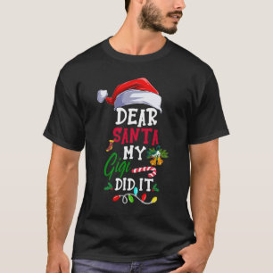 Camiseta Caros Papais noeis, Minha Gigi Fez Engraçada Pajam