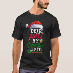 Camiseta Caros Papais noeis, Minha Madrinha Fez Um Natal En
