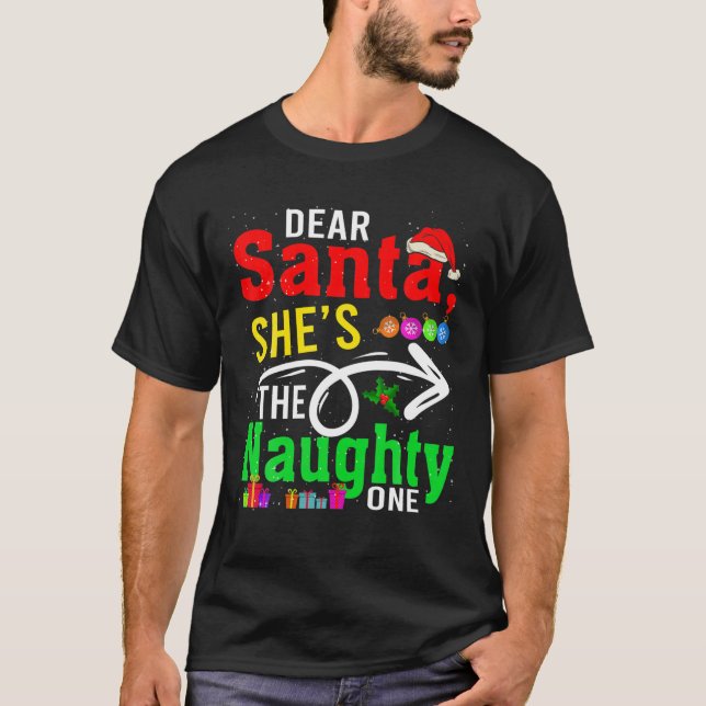 Camiseta Caros Papais noeis, minha mãe é a vadia de Natal (Frente)