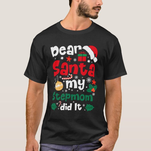 Camiseta Caros Papais noeis, Minha Mãe Fez Um Natal Engraça (Frente)