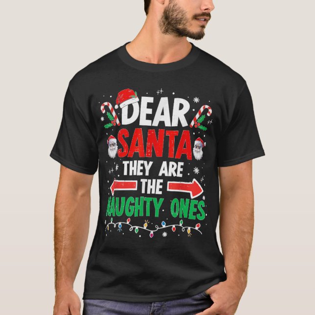 Camiseta Caros Papais noeis, Os Homens De Natal Que São Mal (Frente)