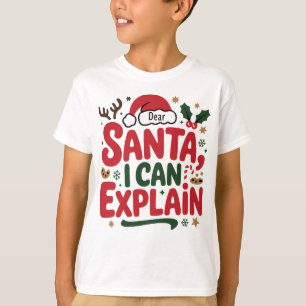 Camiseta Caros Papais noeis, Posso Explicar Crianças
