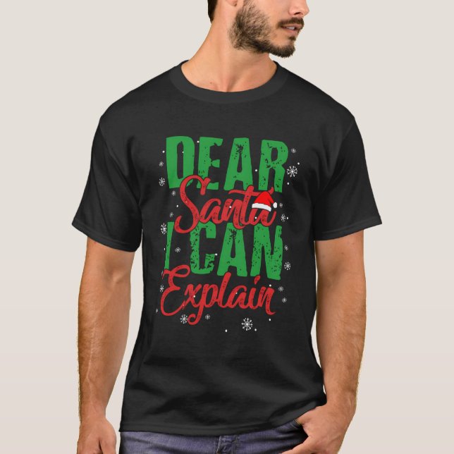 Camiseta Caros Papais noeis, Posso Explicar O Engraçado Pre (Frente)