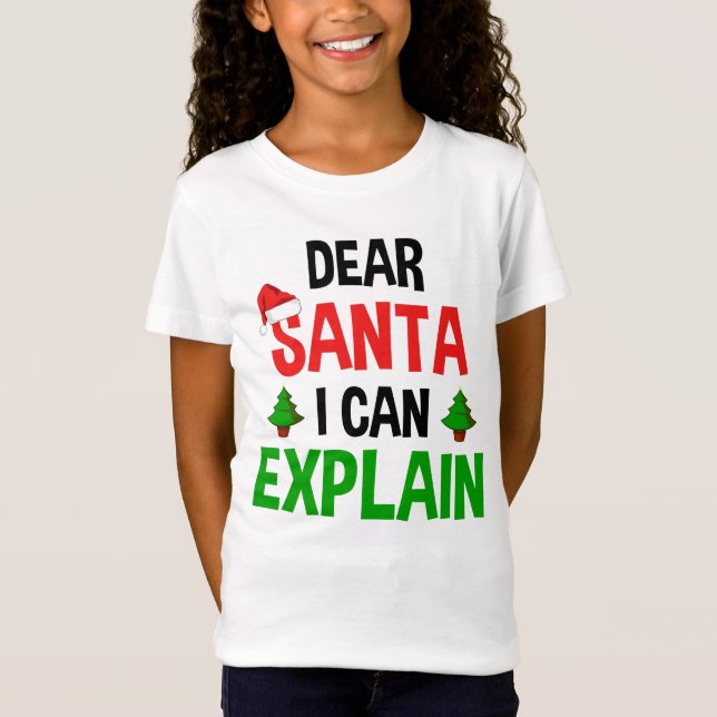 Camiseta Caros Papais noeis, Posso Explicar O Feliz Natal (Frente)