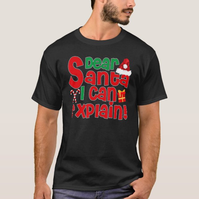 Camiseta Caros Papais noeis Posso Explicar O Natal Pajama X (Frente)