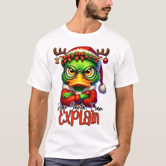 Camiseta Caros Papais noeis, posso explicar - Sarcástico Pa (Frente)