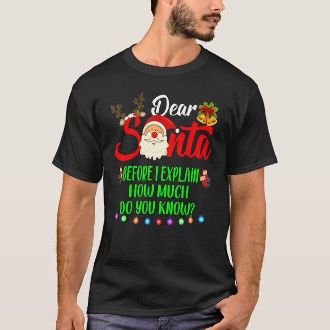 Camiseta Caros Papais noeis Posso Explicar Xmas Pajama Para (Frente)