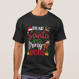 Camiseta Caros Papais noeis, Tragam Cães De Natal Pitbull