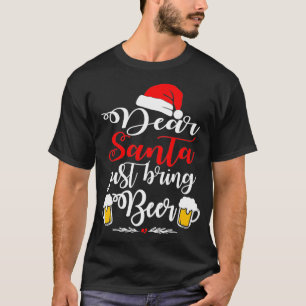 Camiseta Caros Papais noeis, Tragam Cerveja De Natal Engra