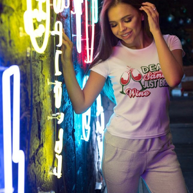 Camiseta Caros Papais noeis, Tragam Festa De Natal De Vinho (Criador carregado)