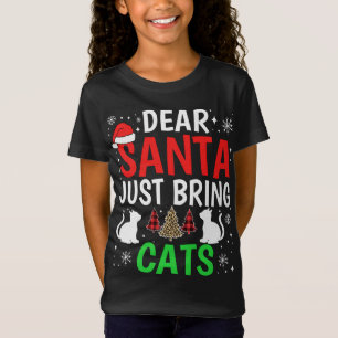 Camiseta Caros Papais noeis Tragam Gatos Engraçados Gato De