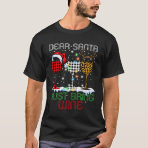 Camiseta Caros Papais noeis Tragam Xadrez De Vinho No Natal